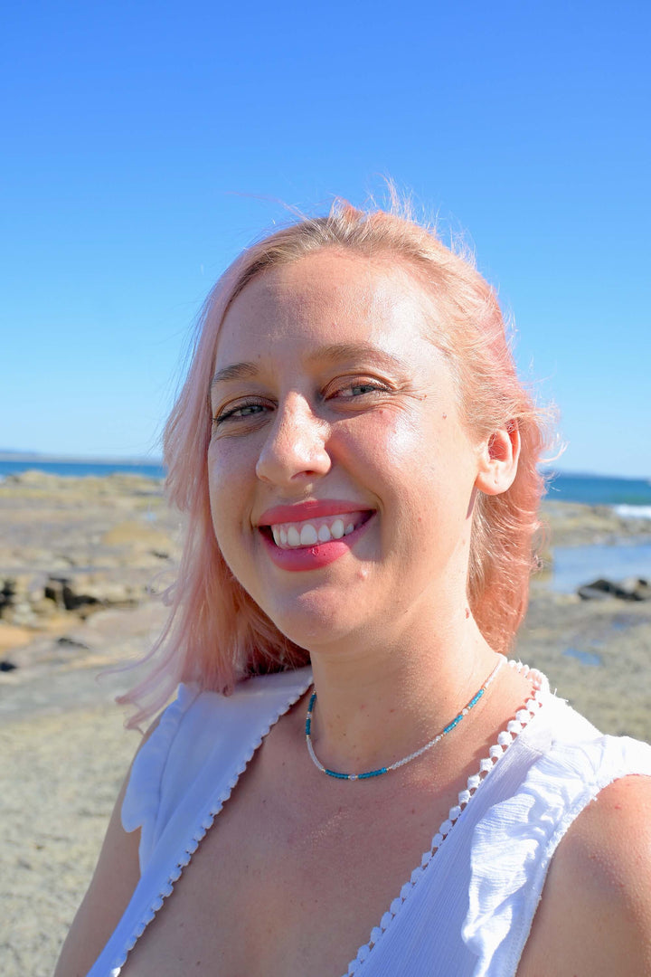 One Of A Kind Atlantis Apatite & Moonstone Gold Necklace