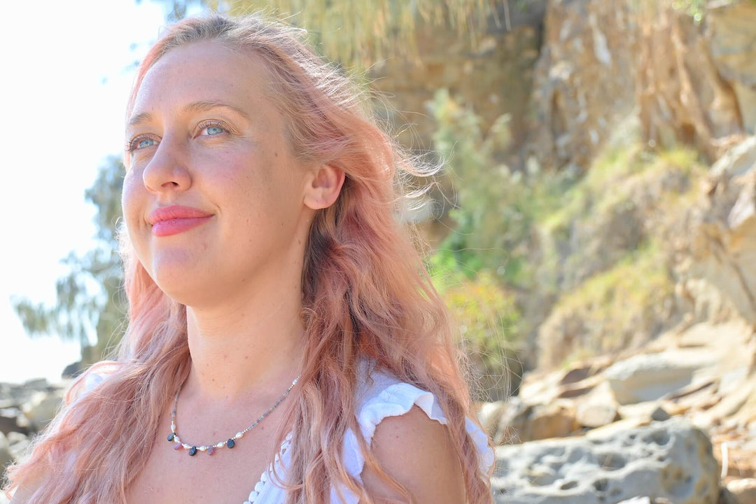 One Of A Kind Tourmaline & Pearl Gold Necklace