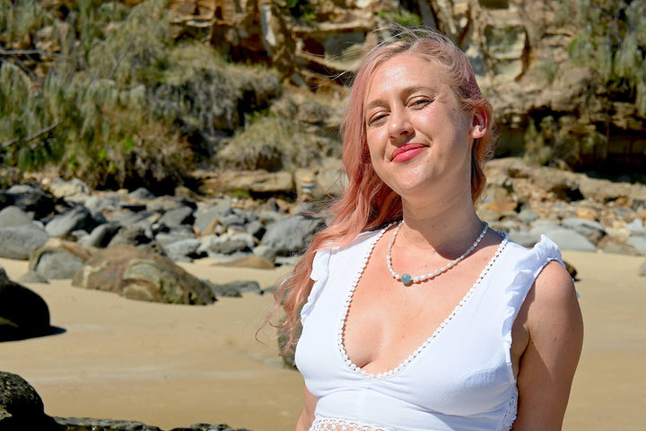 Lemurian Dreaming Aquamarine, Moonstone & Pearl Gold Necklace