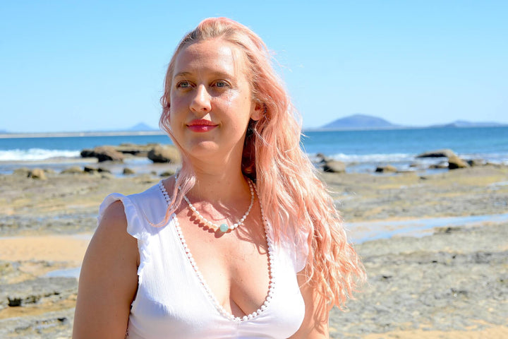 Lemurian Dreaming Aquamarine, Moonstone & Pearl Gold Necklace