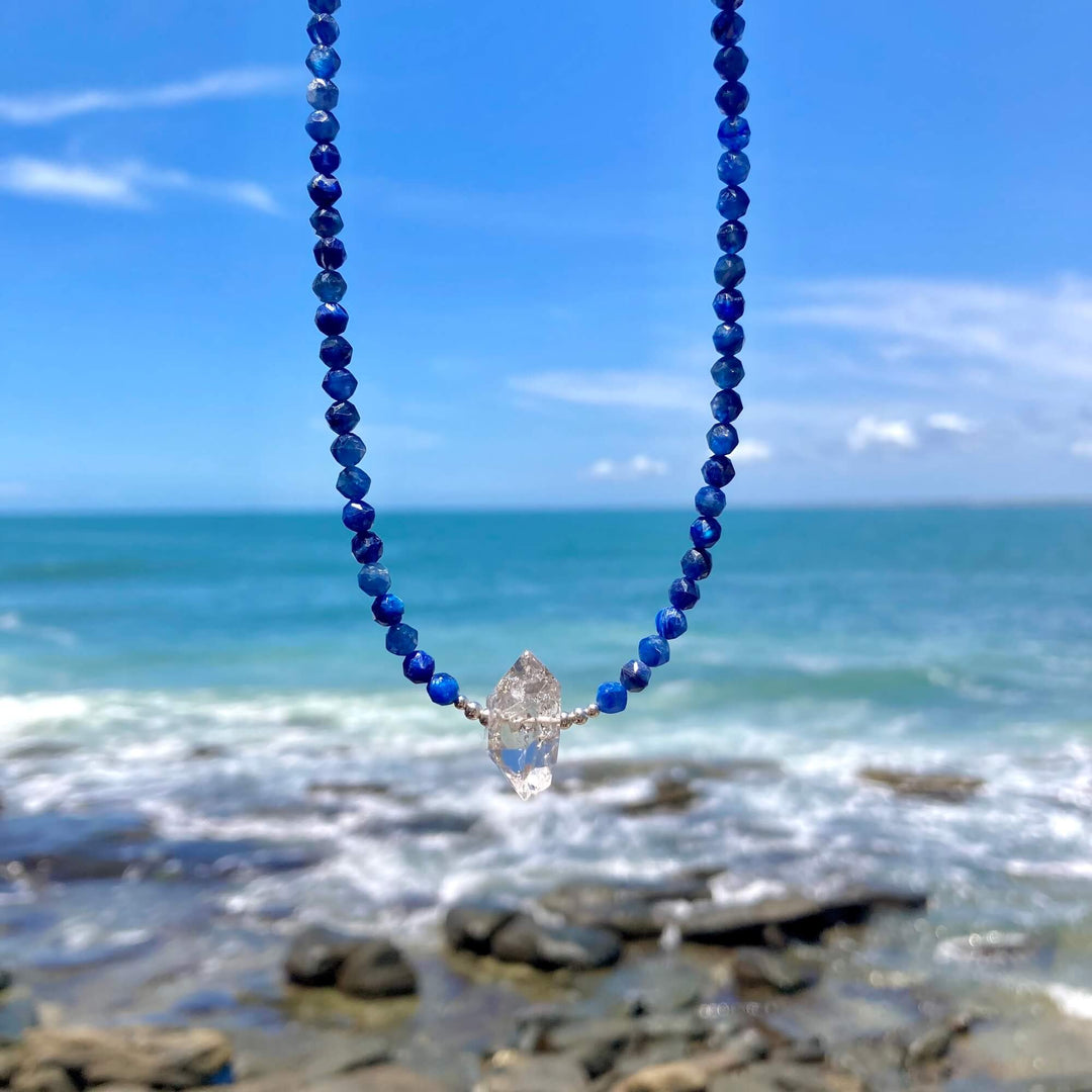 Kyanite and Herkimer Diamond One Of A Kind Necklace