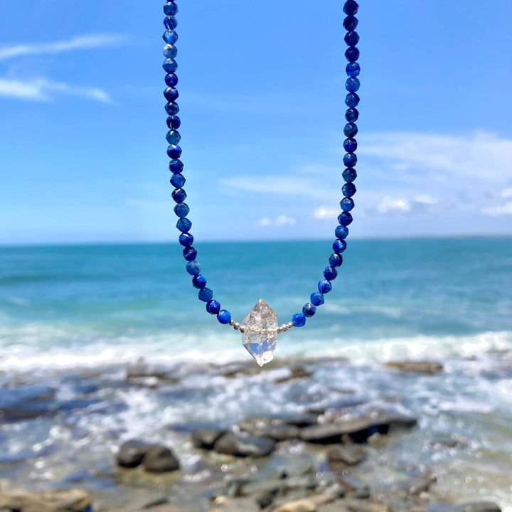 Kyanite and Herkimer Diamond One Of A Kind Necklace