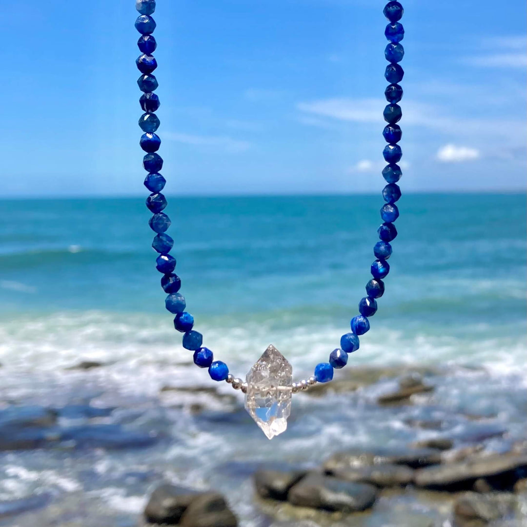 Kyanite and Herkimer Diamond One Of A Kind Necklace