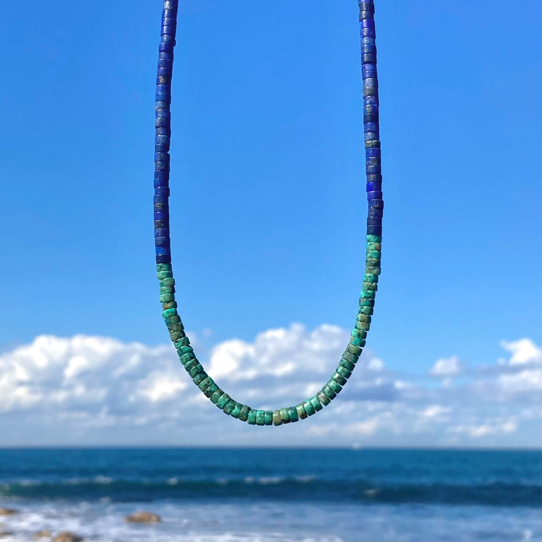 African Turquoise & Lapis Lazuli Necklace