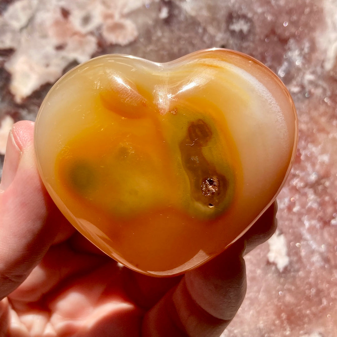Carnelian Crystal Heart