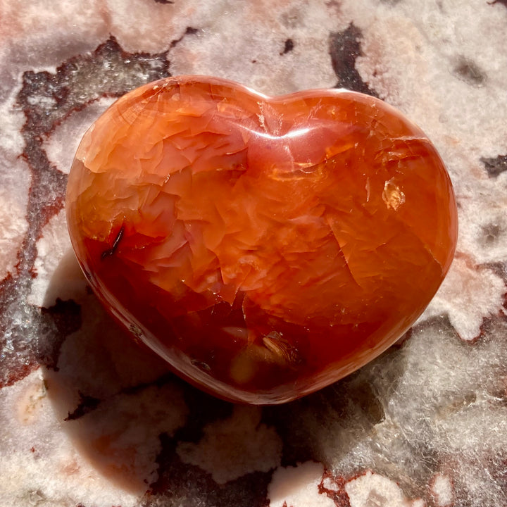 Carnelian Crystal Heart