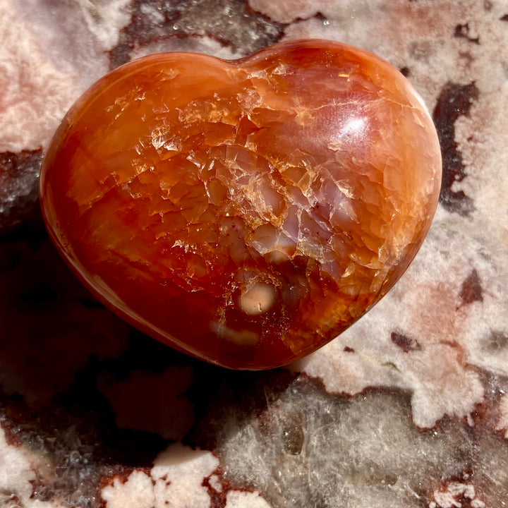 Carnelian Crystal Heart