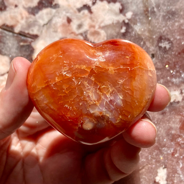 Carnelian Crystal Heart