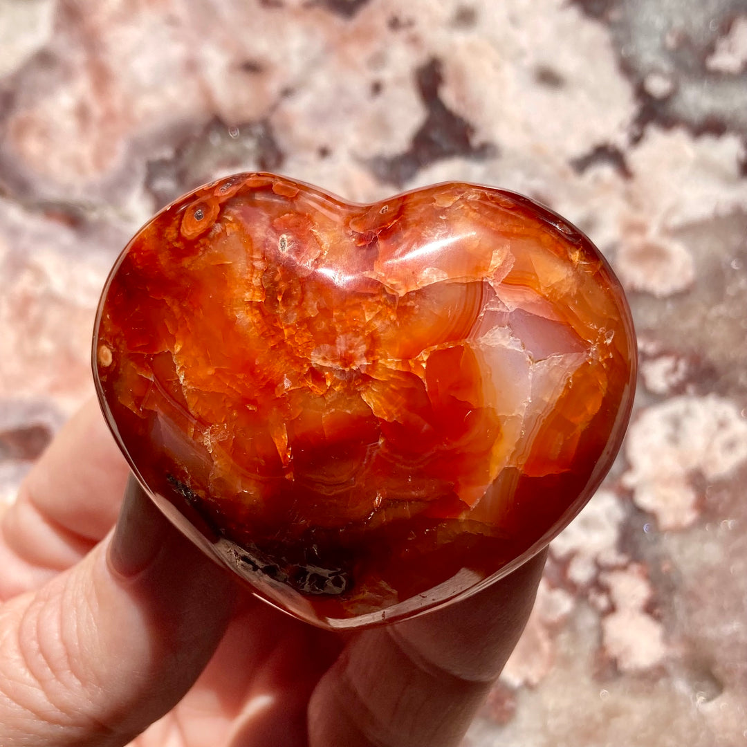 Carnelian Crystal Heart