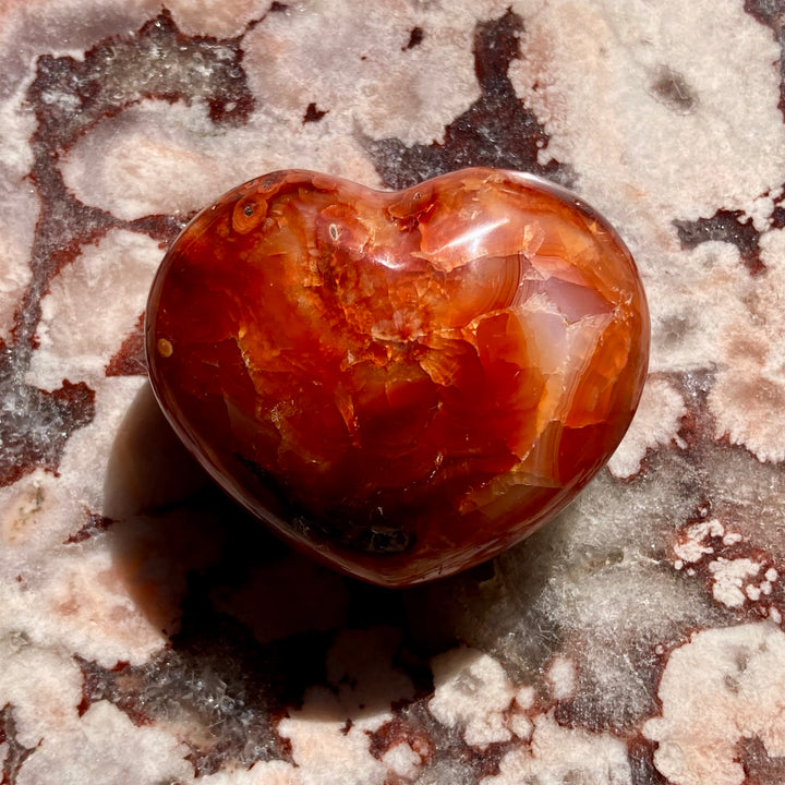 Carnelian Crystal Heart