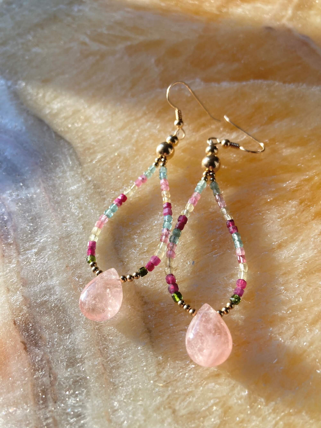 Light Of Aloha Morganite & Watermelon Tourmaline Earrings