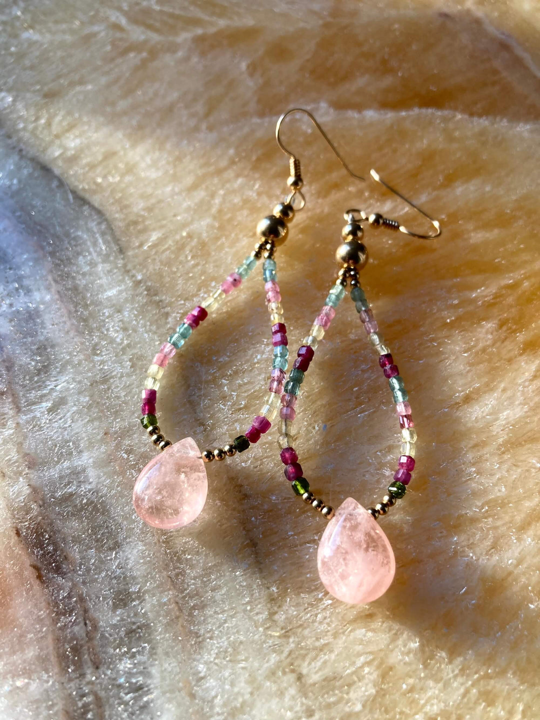 Light Of Aloha Morganite & Watermelon Tourmaline Earrings