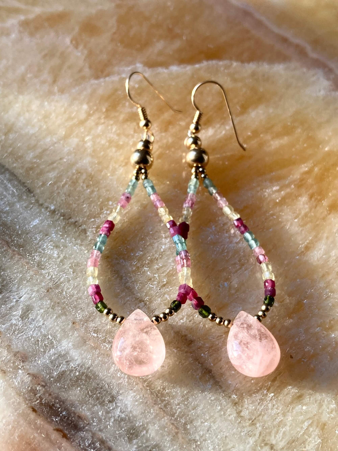 Light Of Aloha Morganite & Watermelon Tourmaline Earrings