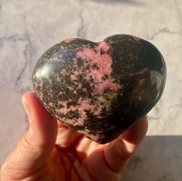 Rhodonite Crystal Heart