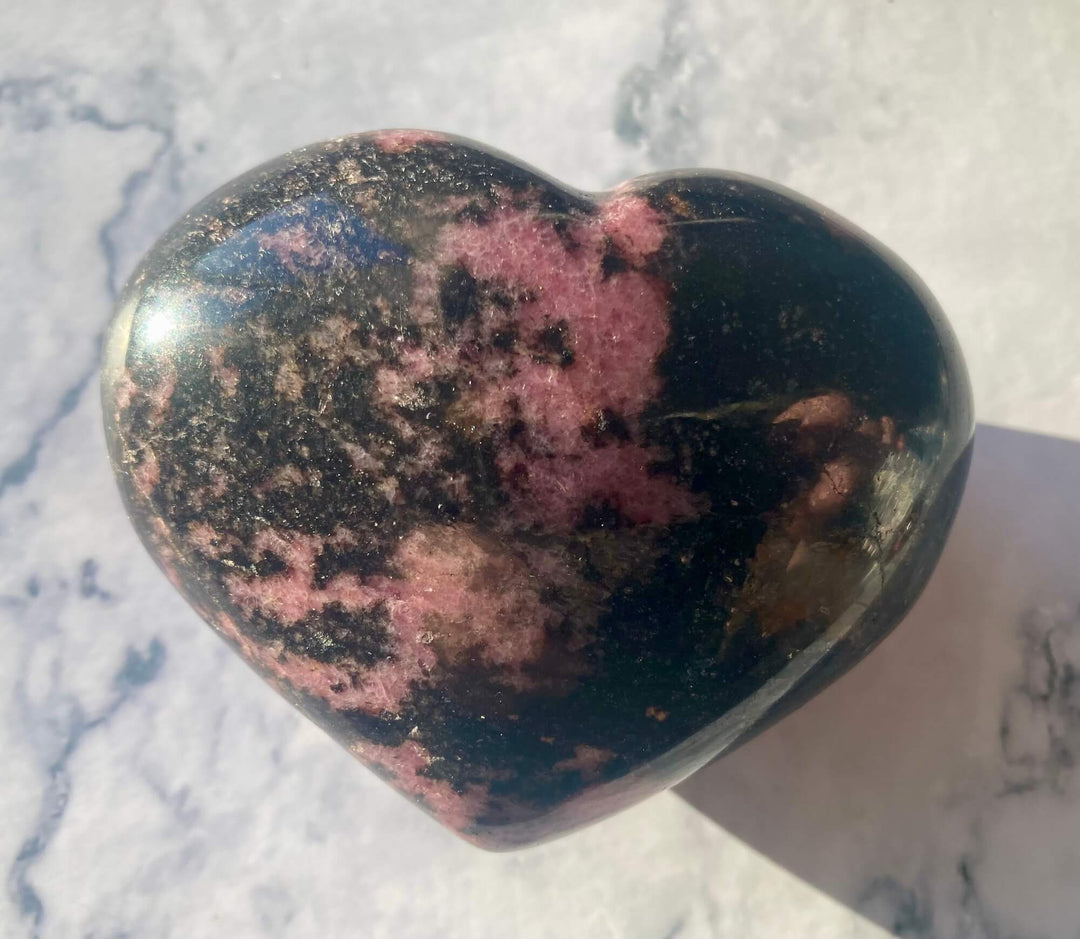 Rhodonite Crystal Heart