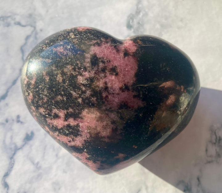 Rhodonite Crystal Heart