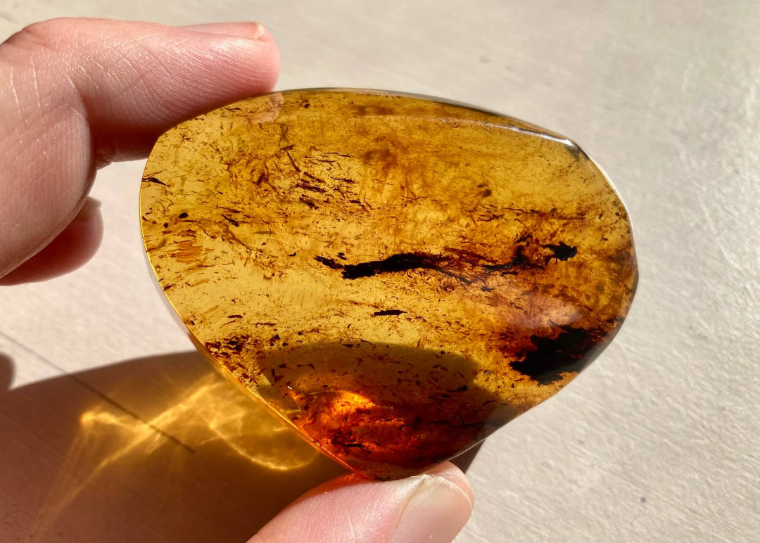 Amber Crystal Specimen