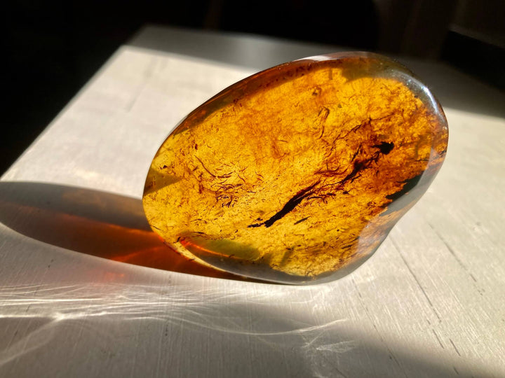 Amber Crystal Specimen