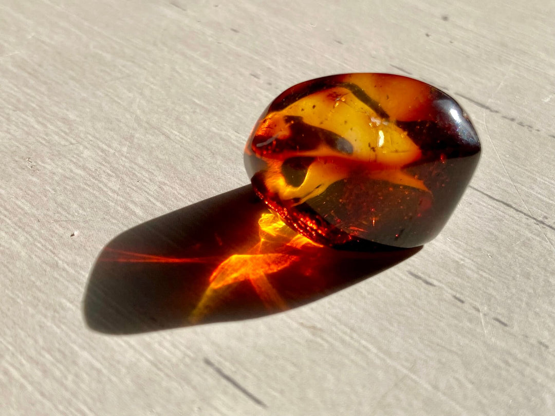 Amber Crystal Specimen (Rare Red Mayan Amber)