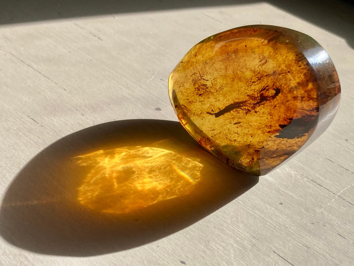 Amber Crystal Specimen