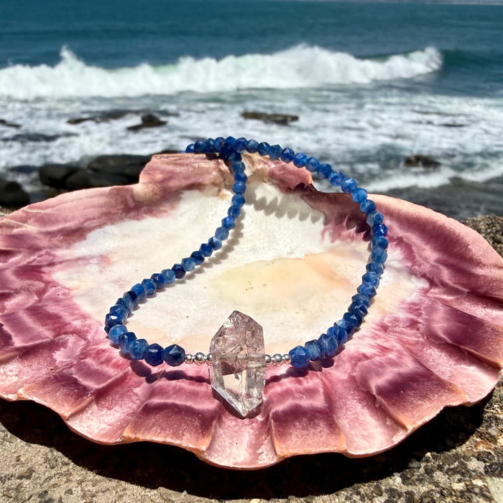 Kyanite and Herkimer Diamond One Of A Kind Necklace