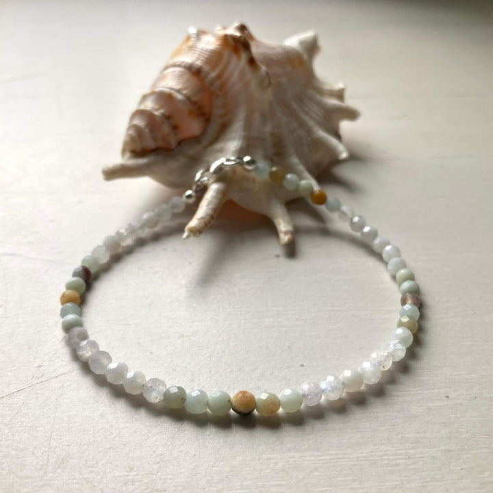 Amazonite & Moonstone Anklet