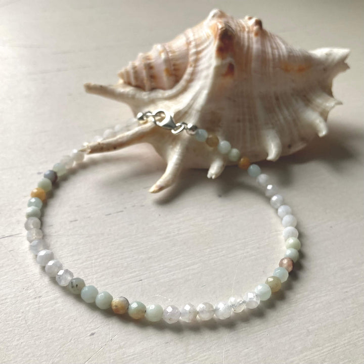 Amazonite & Moonstone Anklet