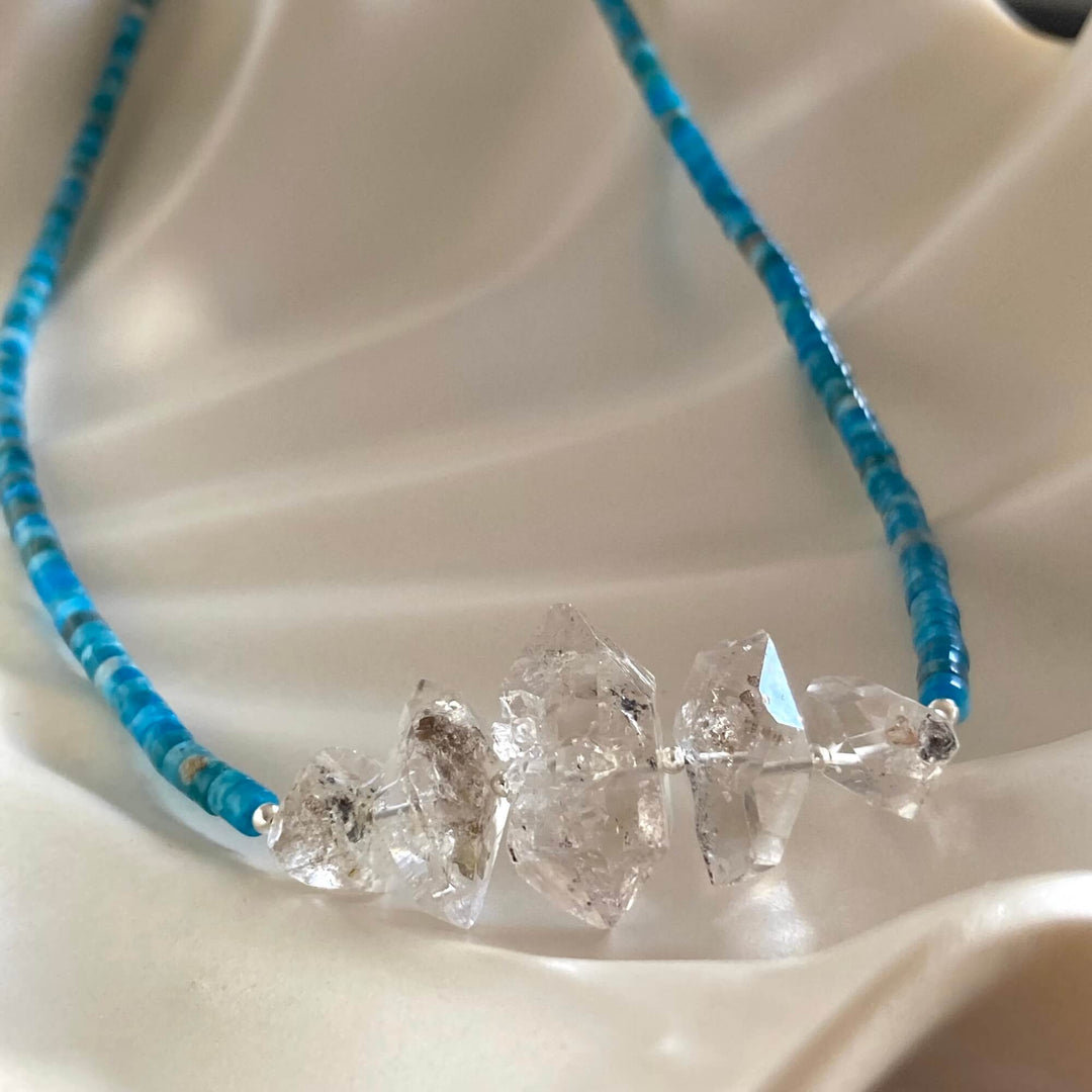 Healers Apatite & Herkimer Diamond Statement Necklace