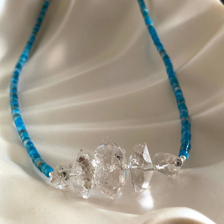 Healers Apatite & Herkimer Diamond Statement Necklace