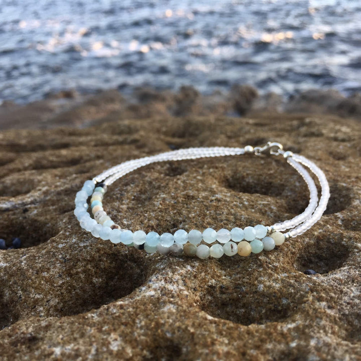 Amazonite & Aquamarine Bracelet Handmade with Aloha by House of Aloha Central Coast NSW Australia