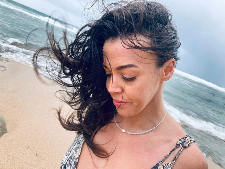 Aquamarine & Pearl Necklace