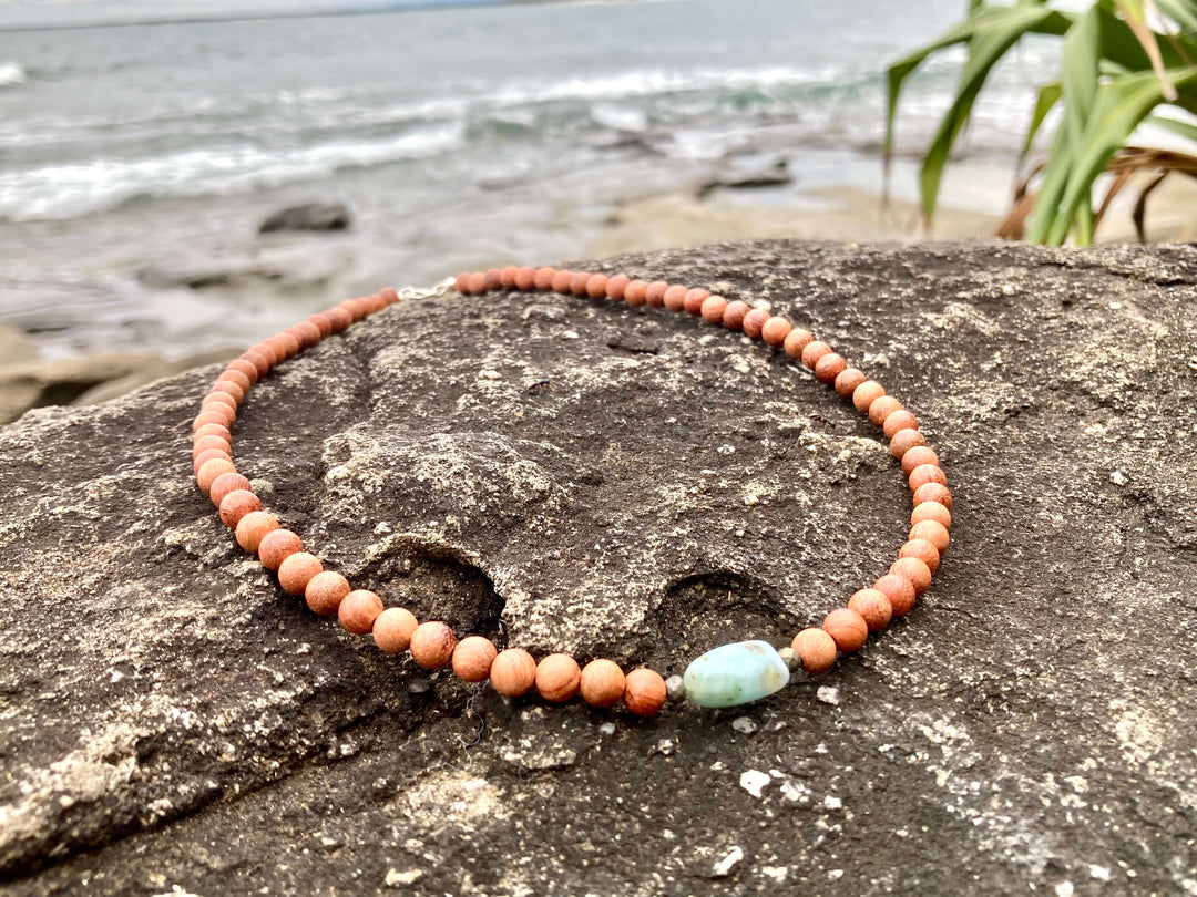 Big Kahuna - Larimar Men's Necklace