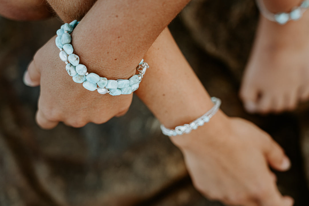 Moonstone & Larimar Bracelet