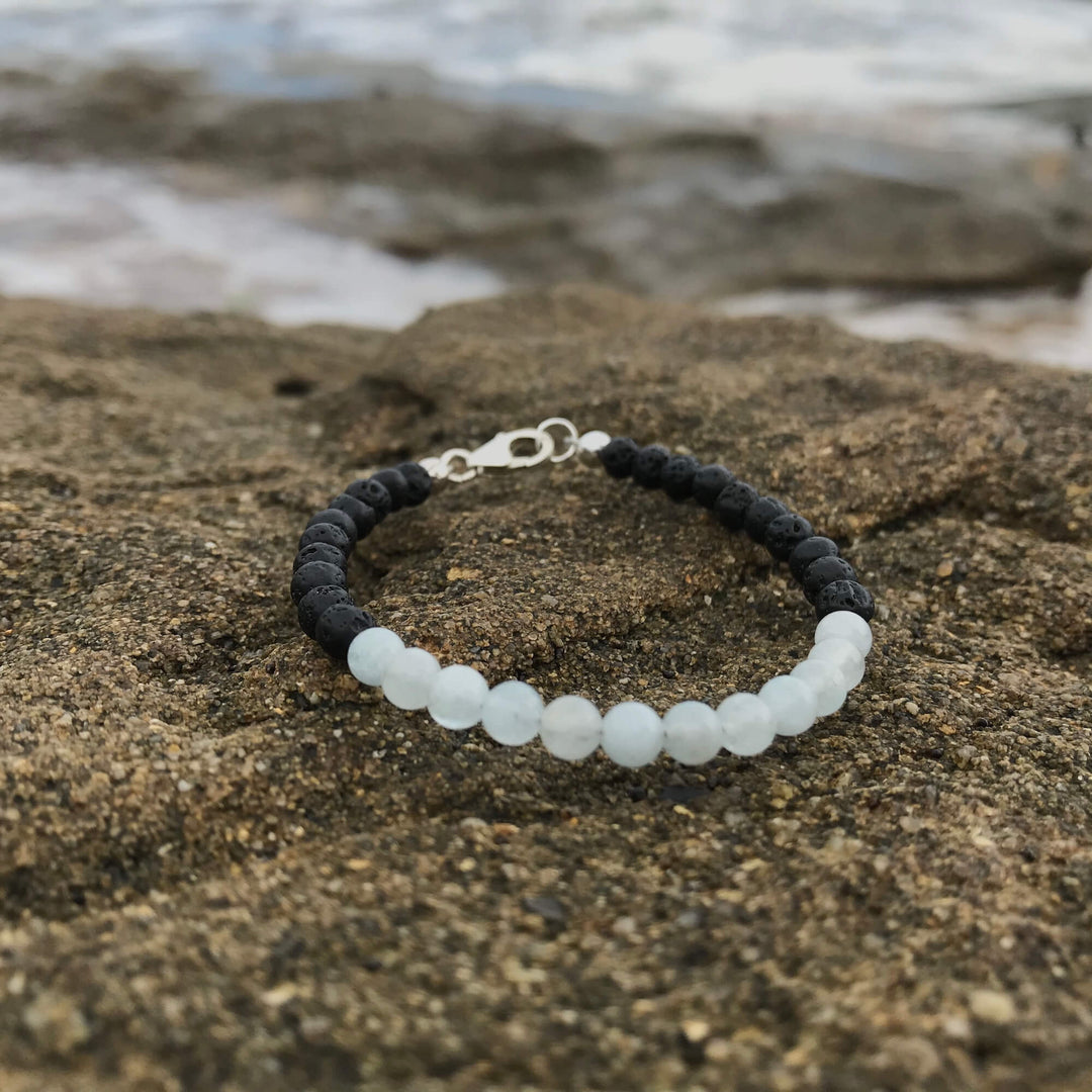 I Am Courageous lava stone Bracelet