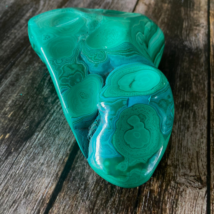 Standing Malachite & Chrysocolla Crystal Freeform