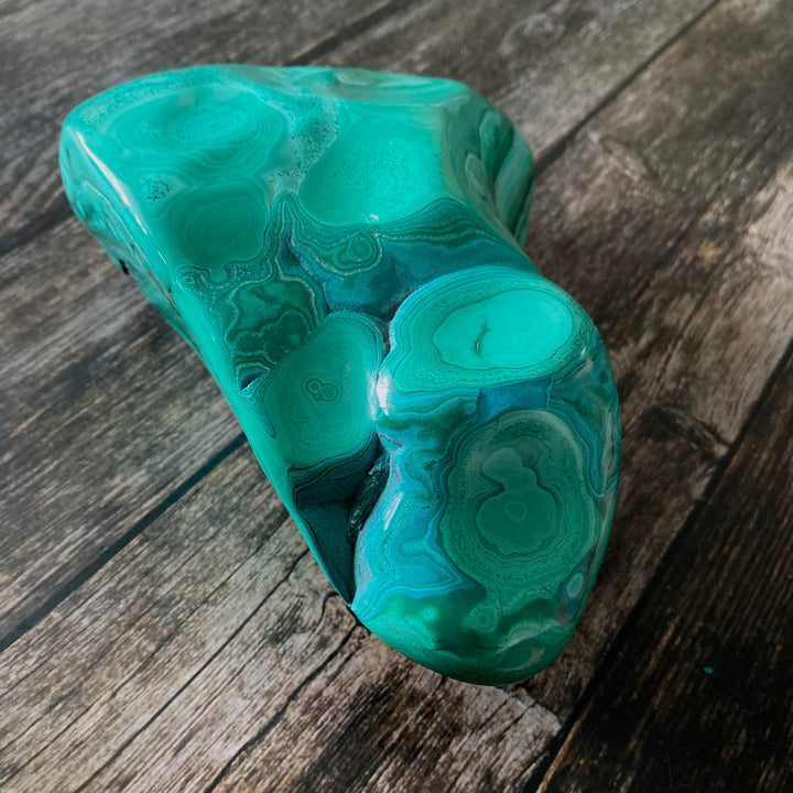 Standing Malachite & Chrysocolla Crystal Freeform