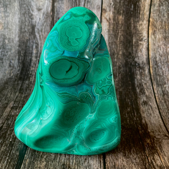 Standing Malachite & Chrysocolla Crystal Freeform