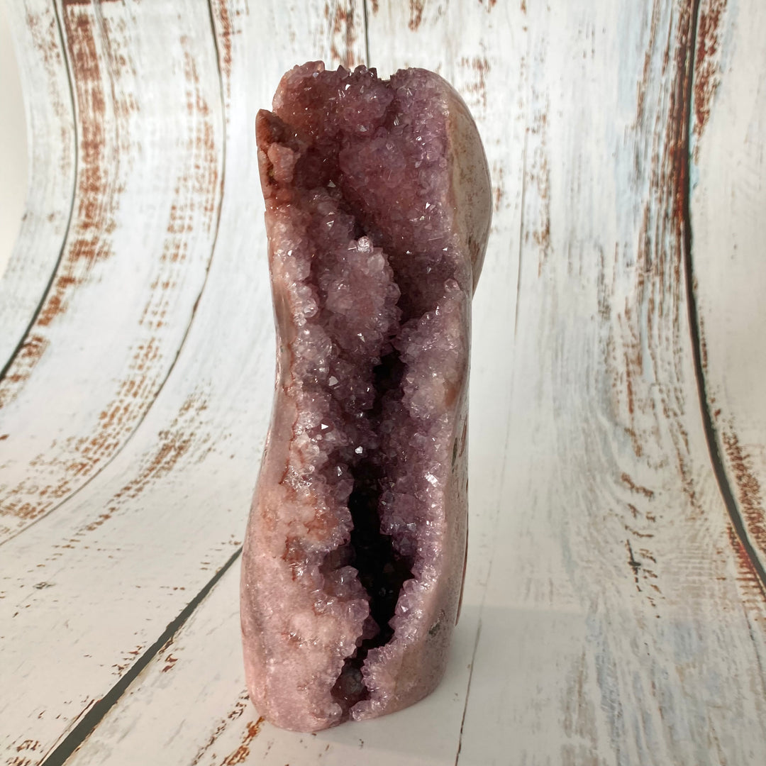 Freeform Pink Amethyst Crystal Cluster