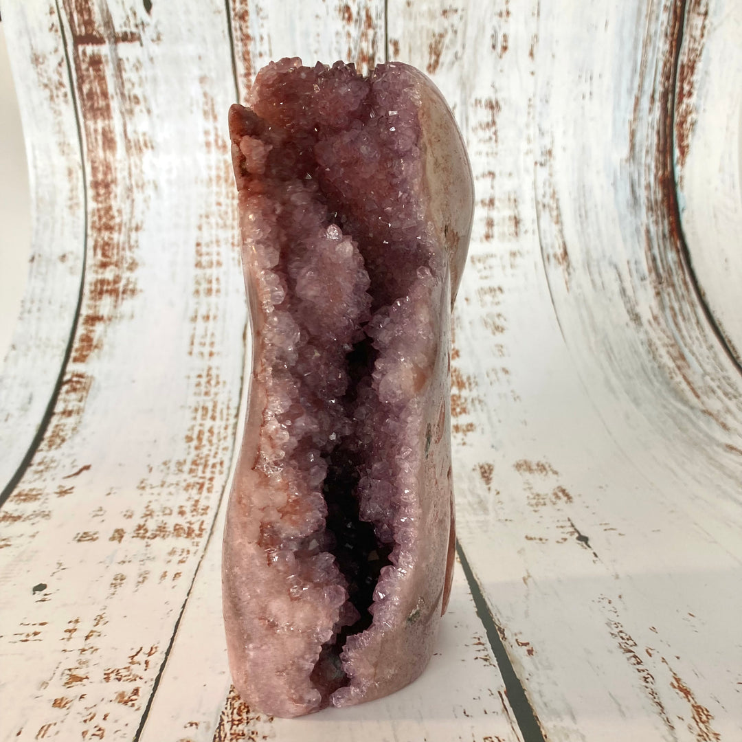 Freeform Pink Amethyst Crystal Cluster