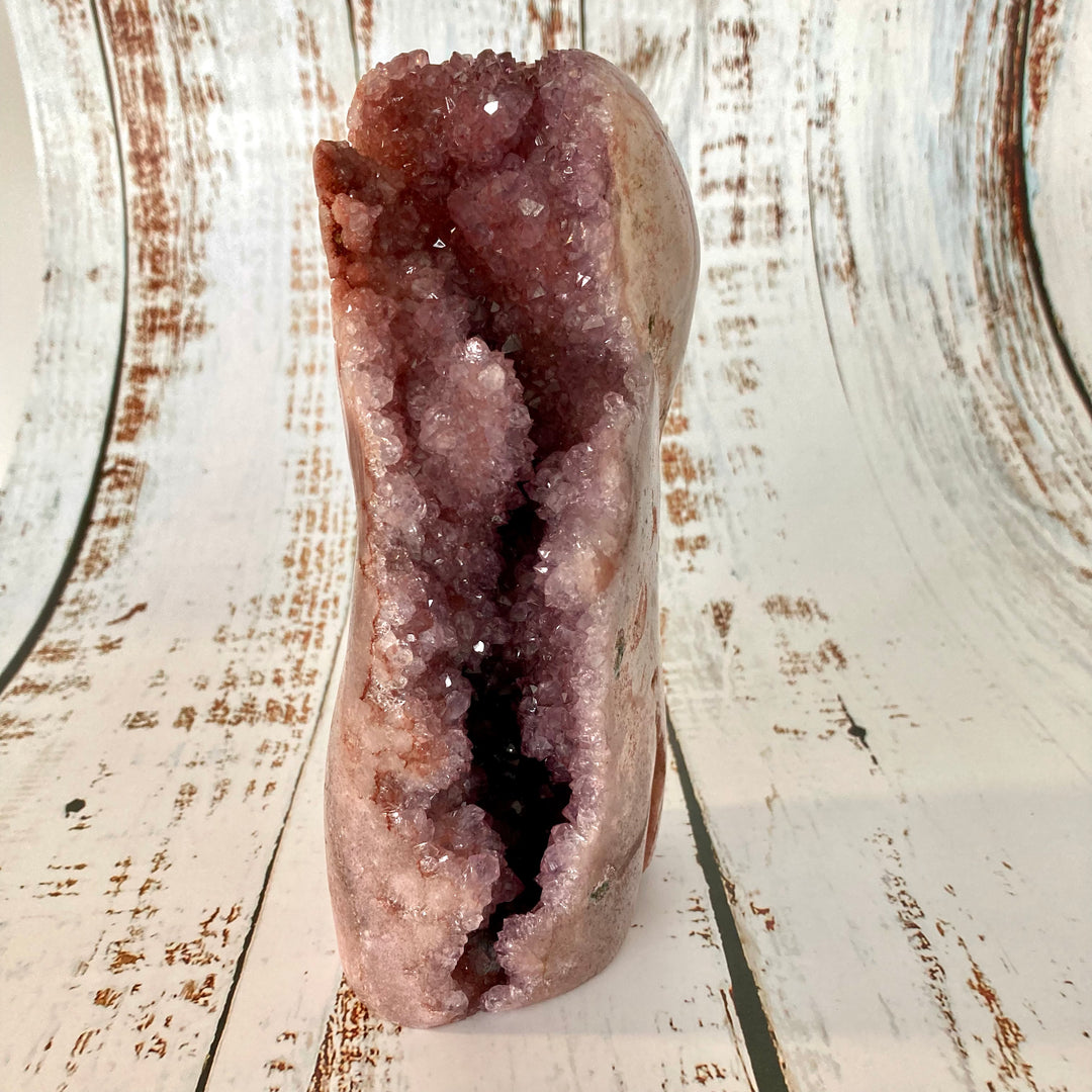 Freeform Pink Amethyst Crystal Cluster