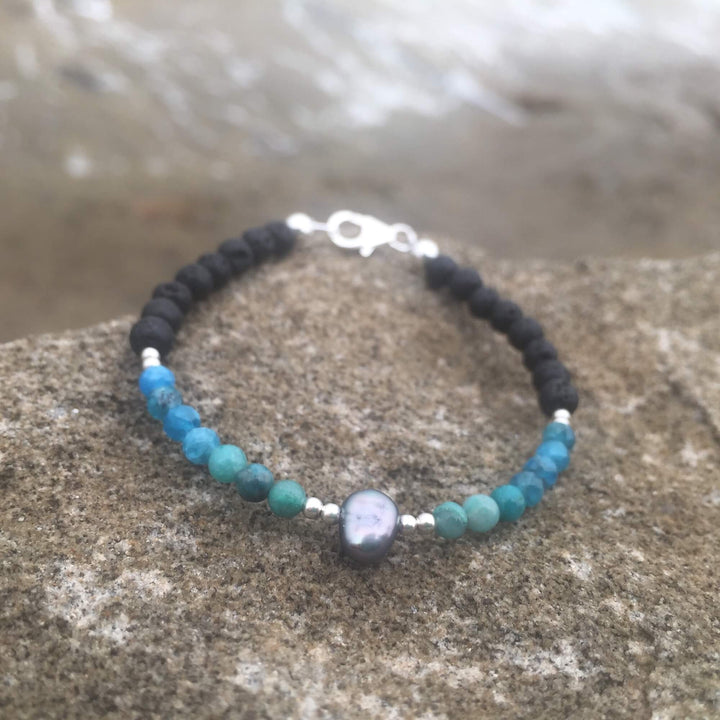 Kids Mermaid dreaming diffuser lava stone bracelet 