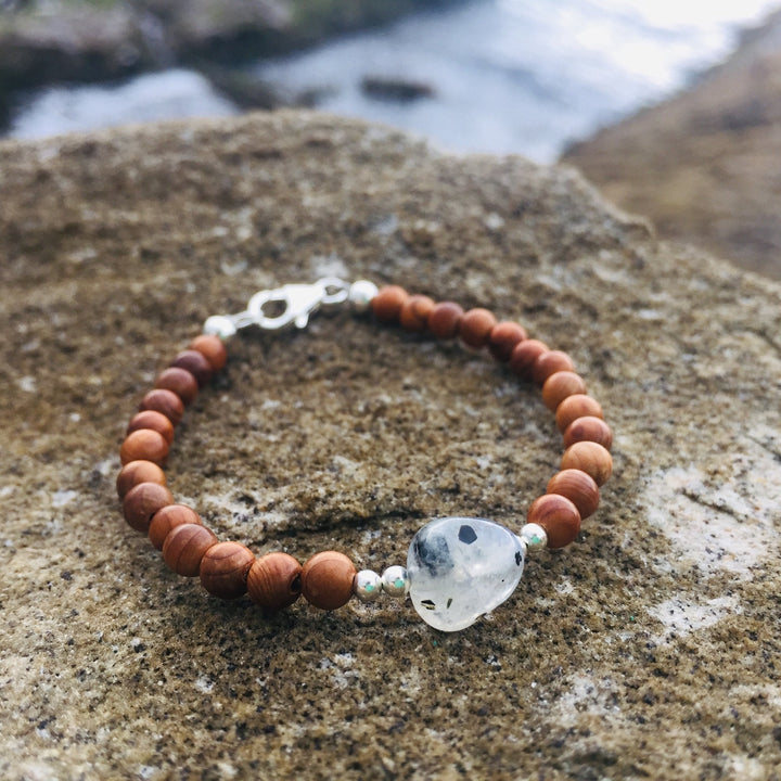 Moonchild Wood & moonstone kids bracelet