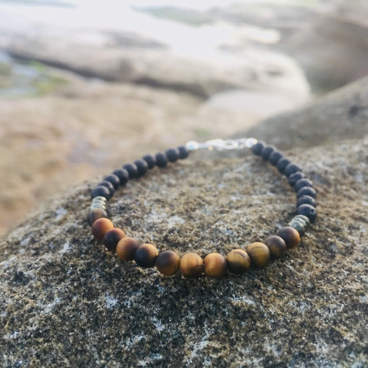 Tigers Eye & Pyrite Diffuser Bracelet