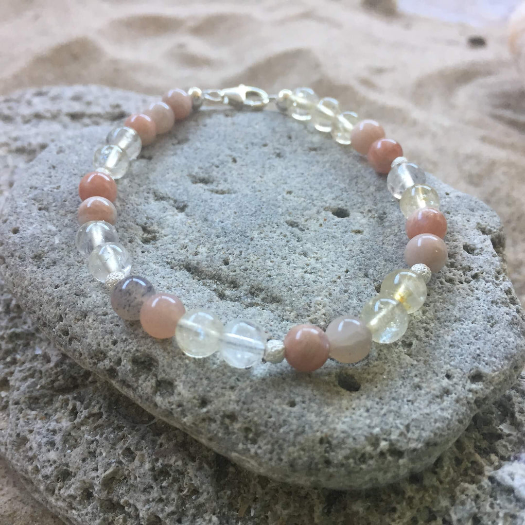 Citrine & Sunstone Healing Crystal Bracelet