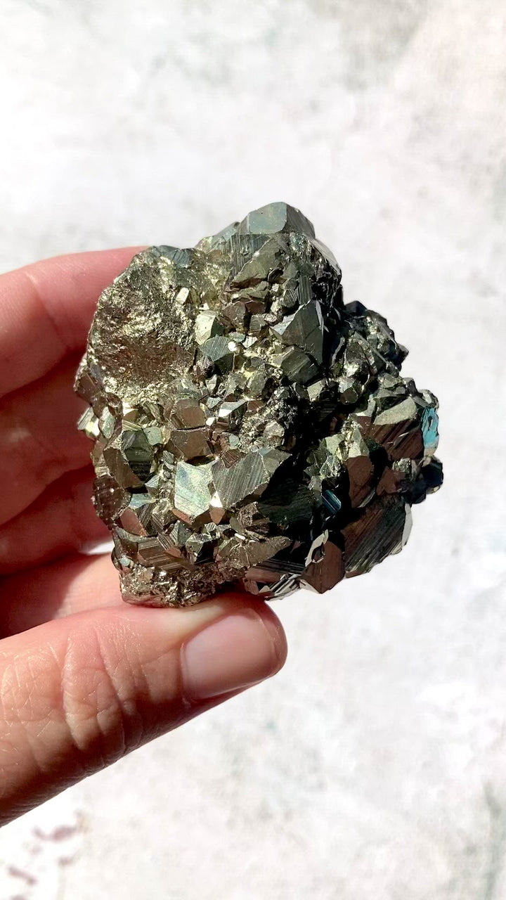 Pyrite Crystal Cluster
