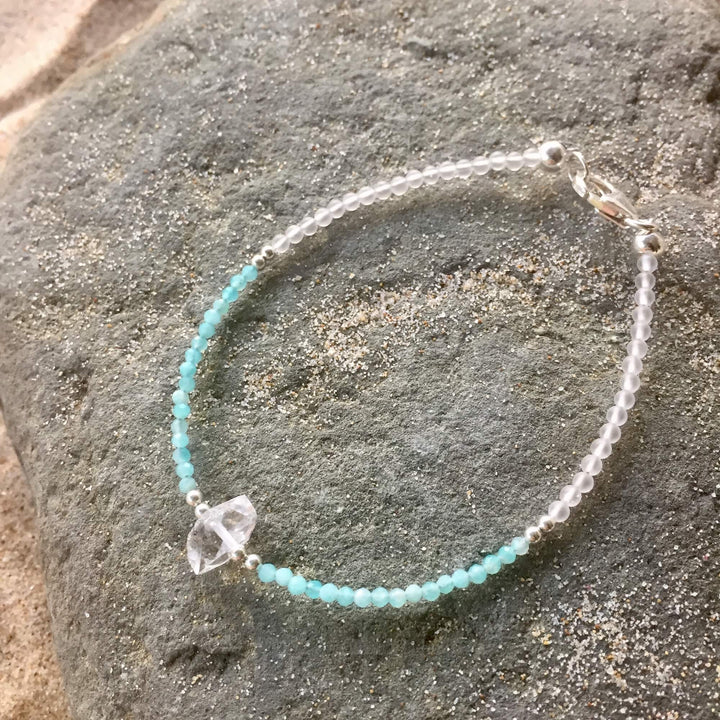 Herkimer Diamond & Amazonite Bracelet